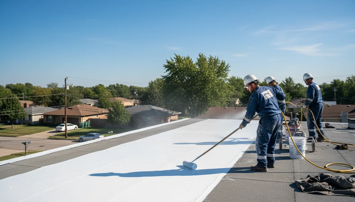 Commercial roof coating in Timblin, PA near me